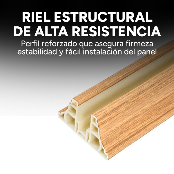 Panel Divisor Separador Ambientes 2 x 2,90m + 2 Rieles 3m Marrón 1