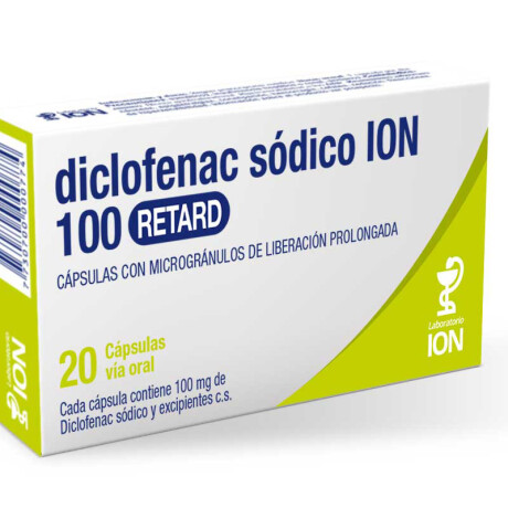 Diclofenac Retard ION 100mg 20 Comprimidos Diclofenac Retard ION 100mg 20 Comprimidos