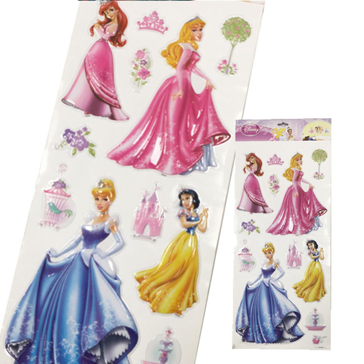 Plancha Stickers para Pared 3D Disney Princesas Oficial 
