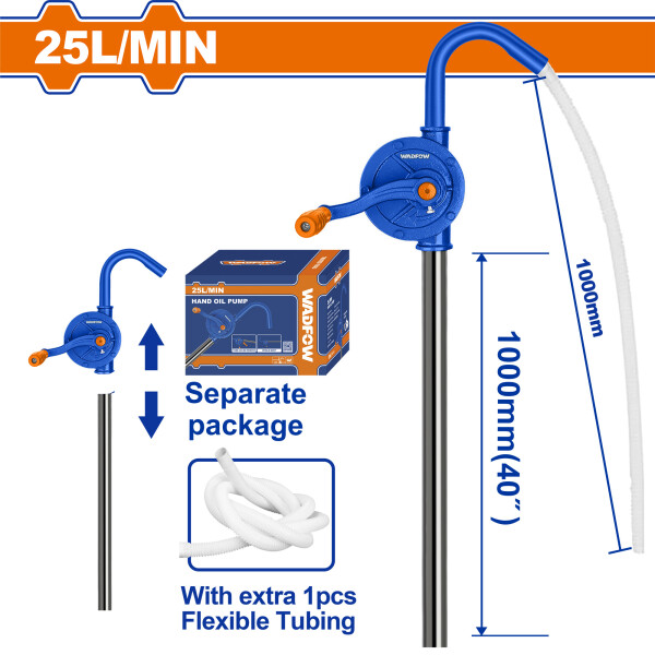 BOMBA DE ACEITE MANUAL 25LT/MIN 127CM WADFOW WHY2525 BOMBA DE ACEITE MANUAL 25LT/MIN 127CM WADFOW WHY2525