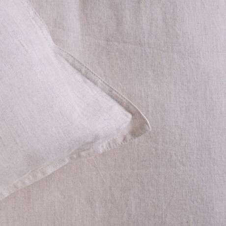 FUNDA NÓRDICA QUEEN LINO-Y-ALGODON NATURAL-BEIGE COTTON & LINEN NATURAL