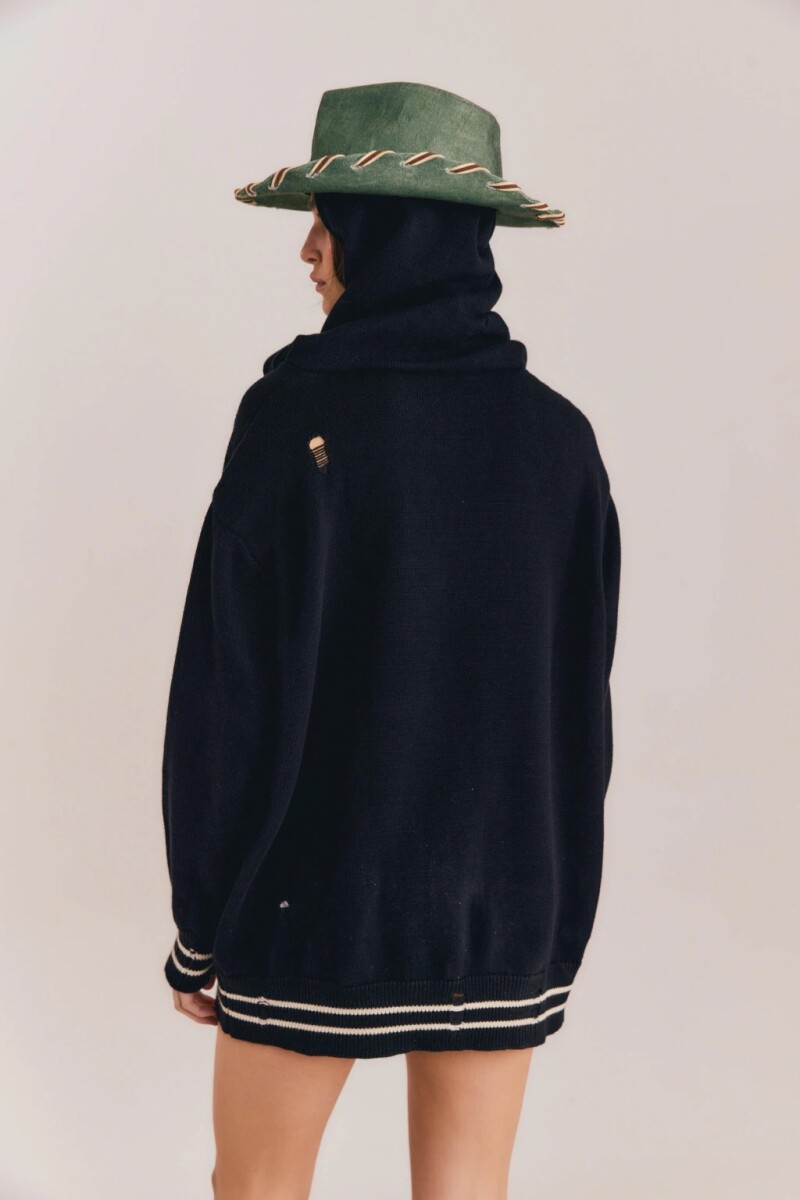 SWEATER HOODED Negro