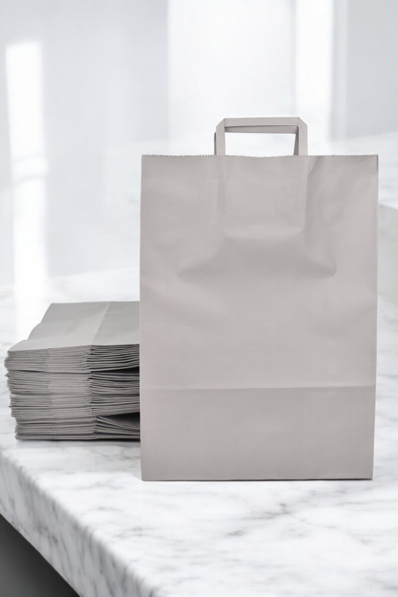 Pack x 100 - bolsa lisa 30x12x41 cm. - GRIS SOMBRA 