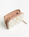 Billetera Zip Round Billetera Cuadrada Flores - Estampado Flores