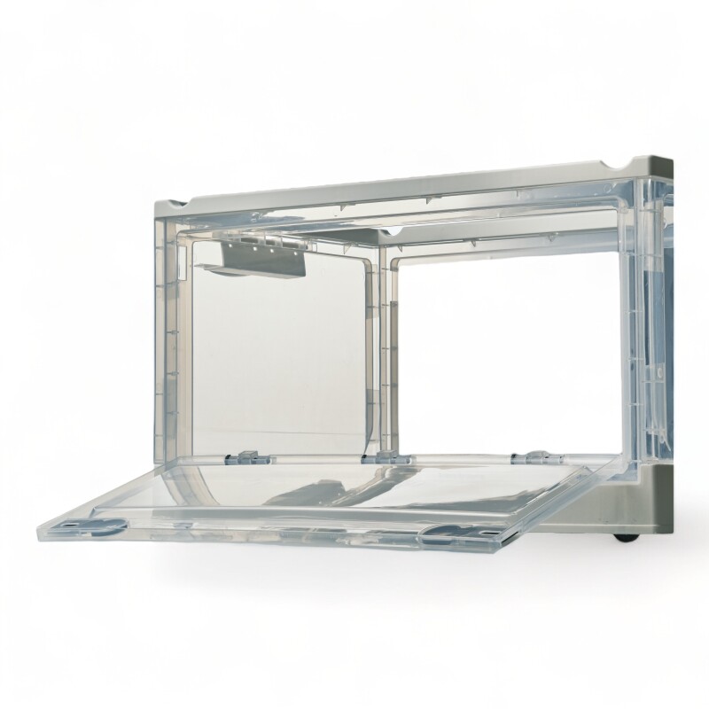 Caja Organizadora Plegable Apilable Plástico Transparente Xl Sin Color