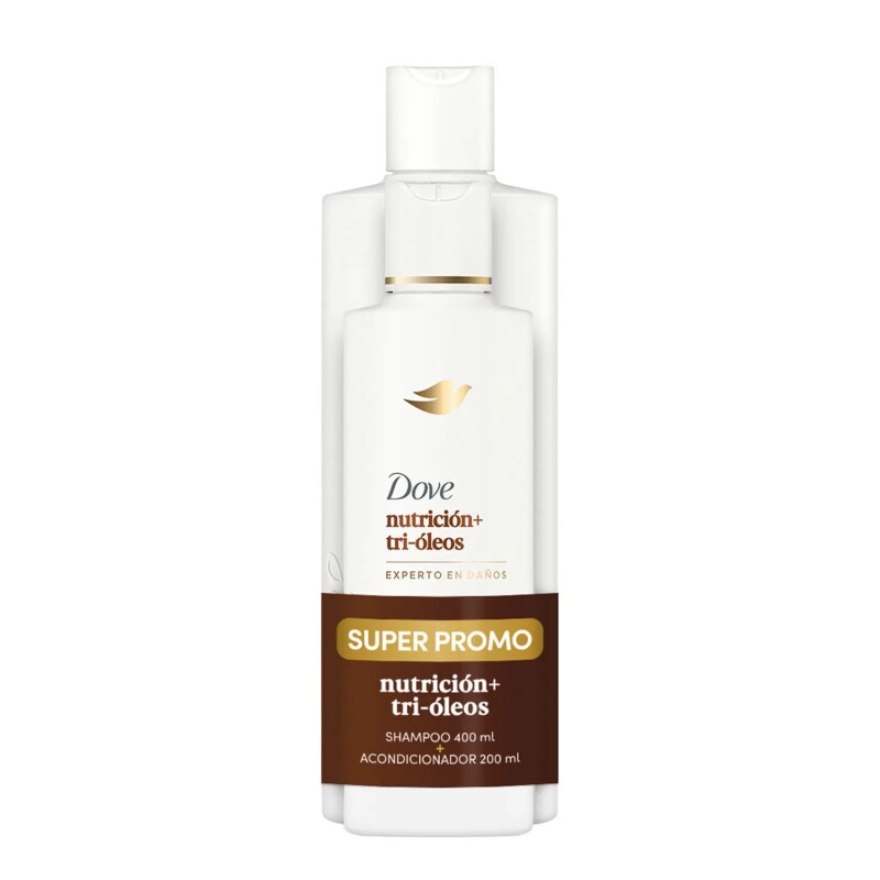 Shampoo Dove Nutrición Tri-óleos 400 Ml. + Acond. 200 Ml. Shampoo Dove Nutrición Tri-óleos 400 Ml. + Acond. 200 Ml.