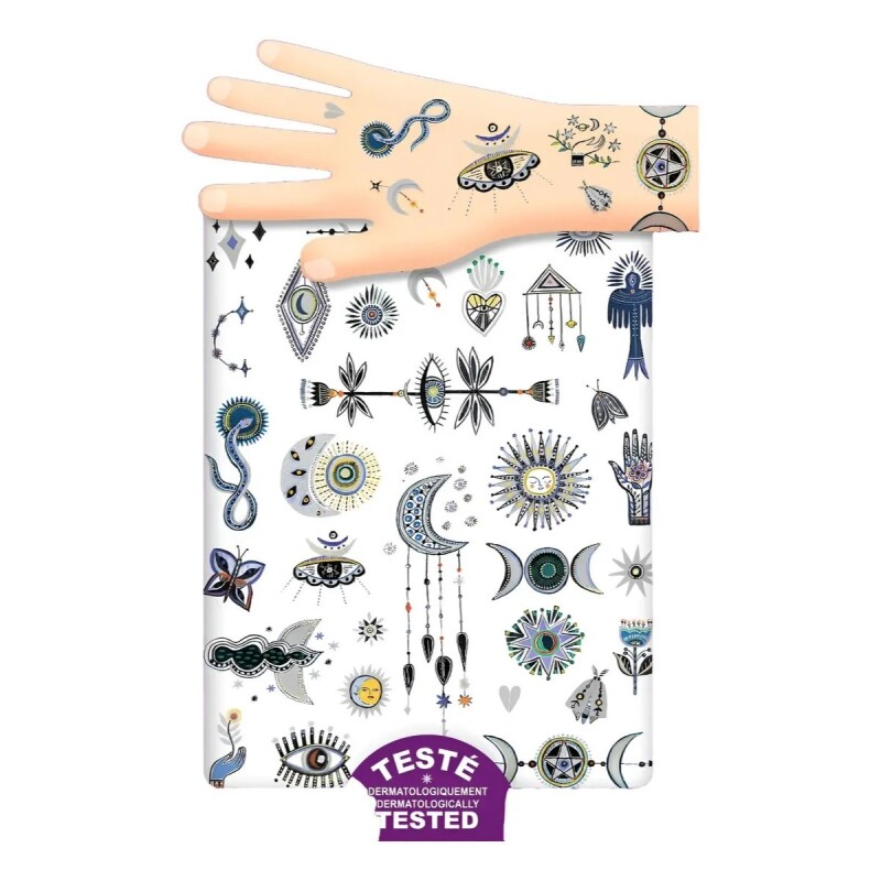 TATTOOS Set X50 Tatuajes Removibles Para Niños Djeco - Wicca
