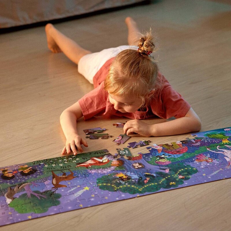 Puzzle Mágico Hape 200 Piezas Bosque Unicornio