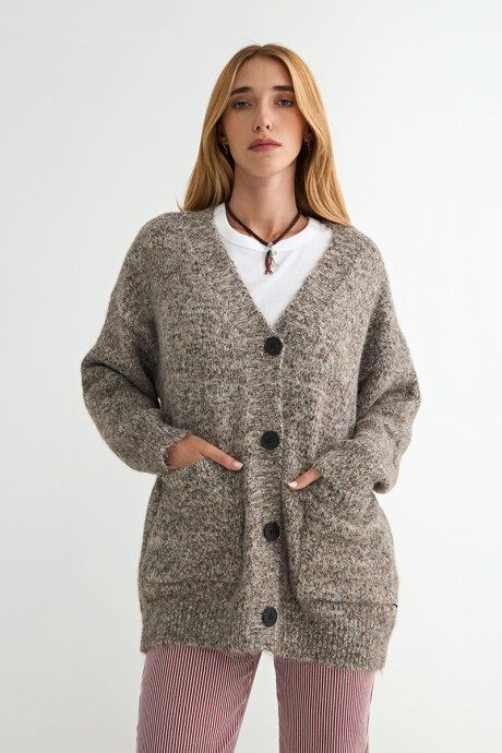 CARDIGAN PERSICA MARRON