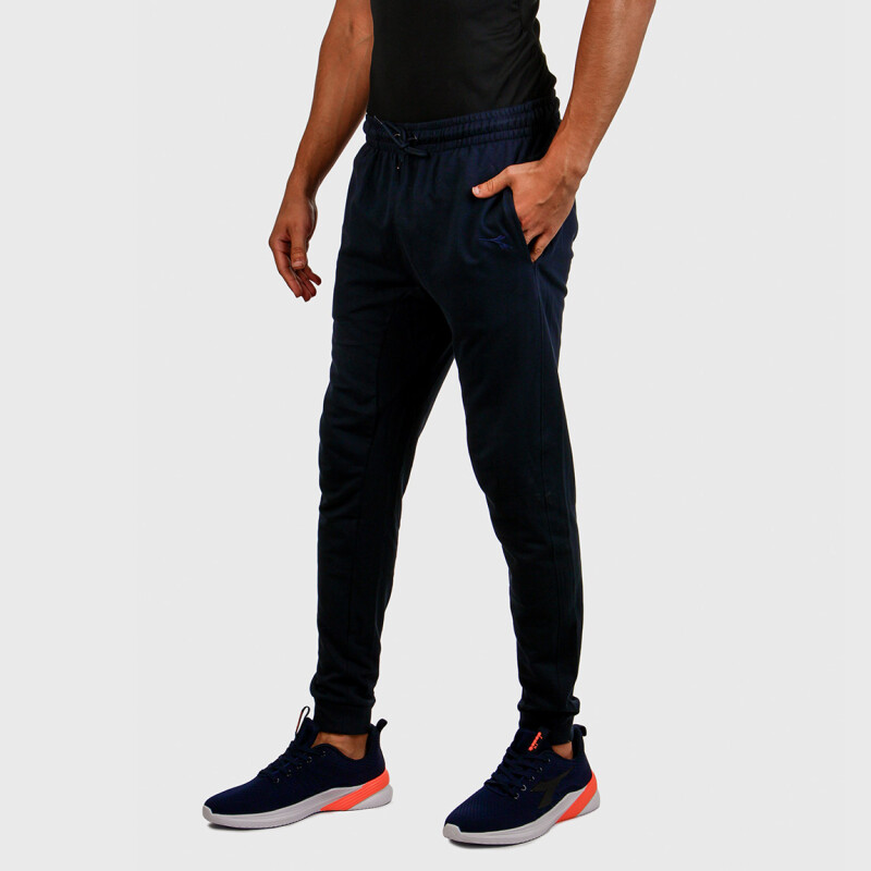 Diadora Hombre Sport Pantalon Terry-NAVY Marino-Azul