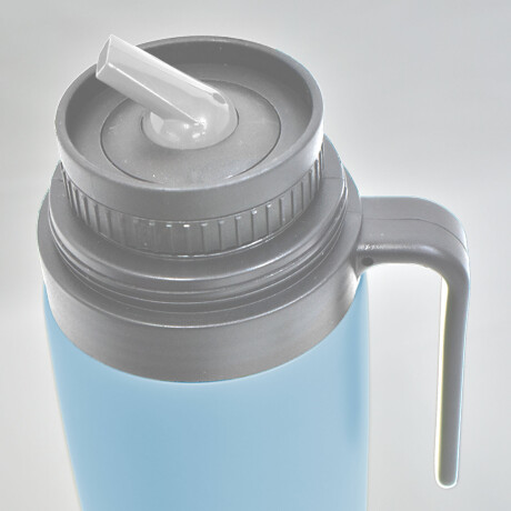 Termo Acero Inox 1Lt c/Manija Fija Mantiene Frío Calor Comet Celeste