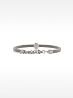 Pulsera De Acero Inoxidable Con Trébol bicolor