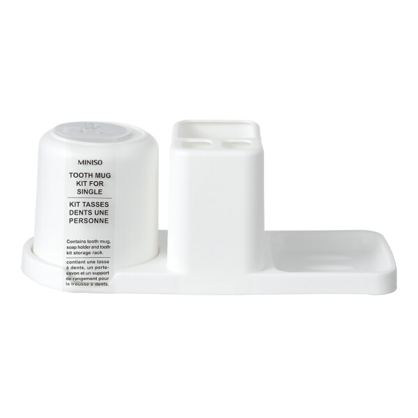Porta cepillo dental blanco
