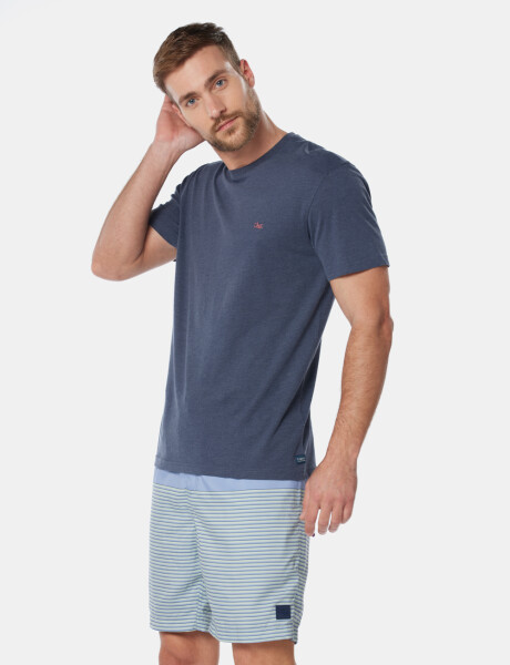 SHORT DE BAÑO RAYADO Azul