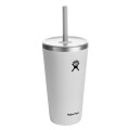 28oz Tumbler With Straw White