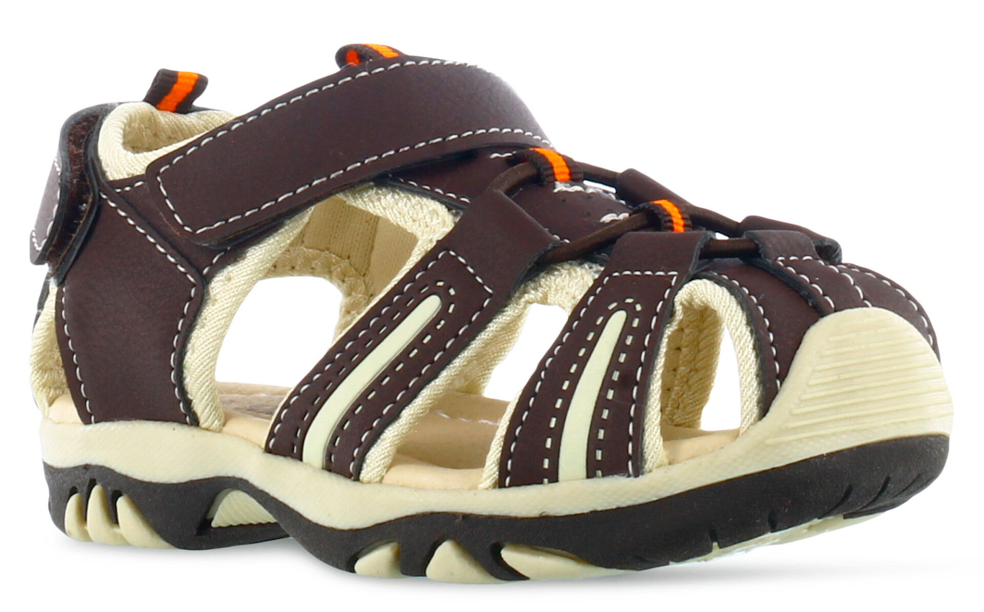 Sandalias de Niño Croco Kids RICK con velcro - Marrón 