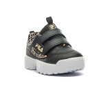 Fila champion disruptor velcro bebe-niño negro/beige/oro Negro-Beige