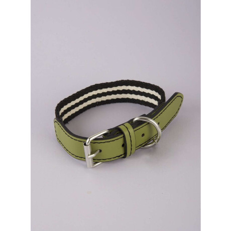Collar perro pequeño  strap Verde mili/esmeralda