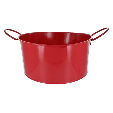 Balde de metal con asas rojo para botellas 30x14cm Balde de metal con asas rojo para botellas 30x14cm