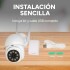 Cámara Seguridad WiFi 1080P Exterior Ip66 Inalambrica Noche Color Blanco