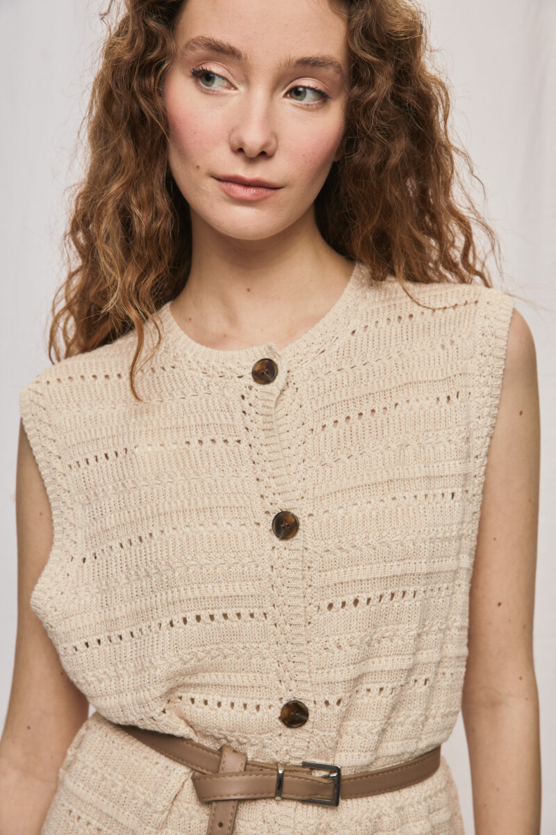 CHALECO IMAN Beige