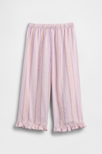 Pantalón De Lino Mujer Pale Lilac