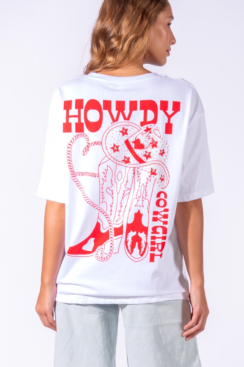 Remera Howdy - White 