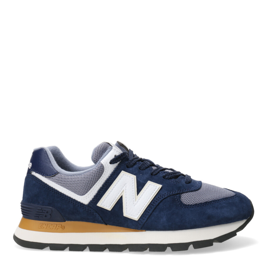 Championes de Hombre New Balance 574 Azul Marino - Blanco