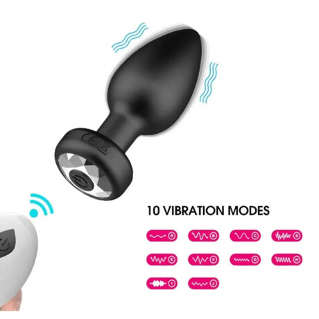 Plug Anal Vibrador con Control Remoto Inalámbrico Plug Anal Vibrador con Control Remoto Inalámbrico