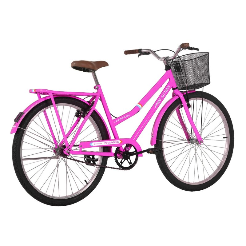 Bicicleta Paseo Free Action Paradise Mujer Rodado 26 Rosa 21 " Bicicleta Paseo Free Action Paradise Mujer Rodado 26 Rosa 21 "