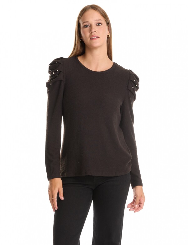 Buzo Soft Perlas NEGRO