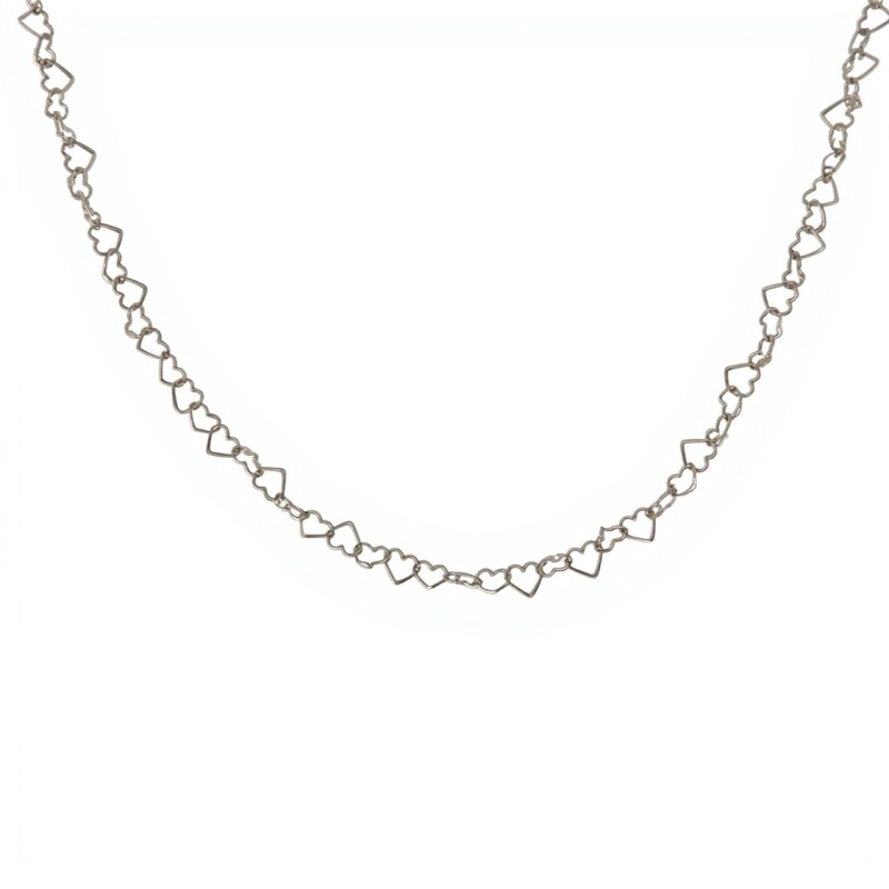 Cadena Corazones - Plata 925 - Sin Piedra - CD3512 sinpiedra