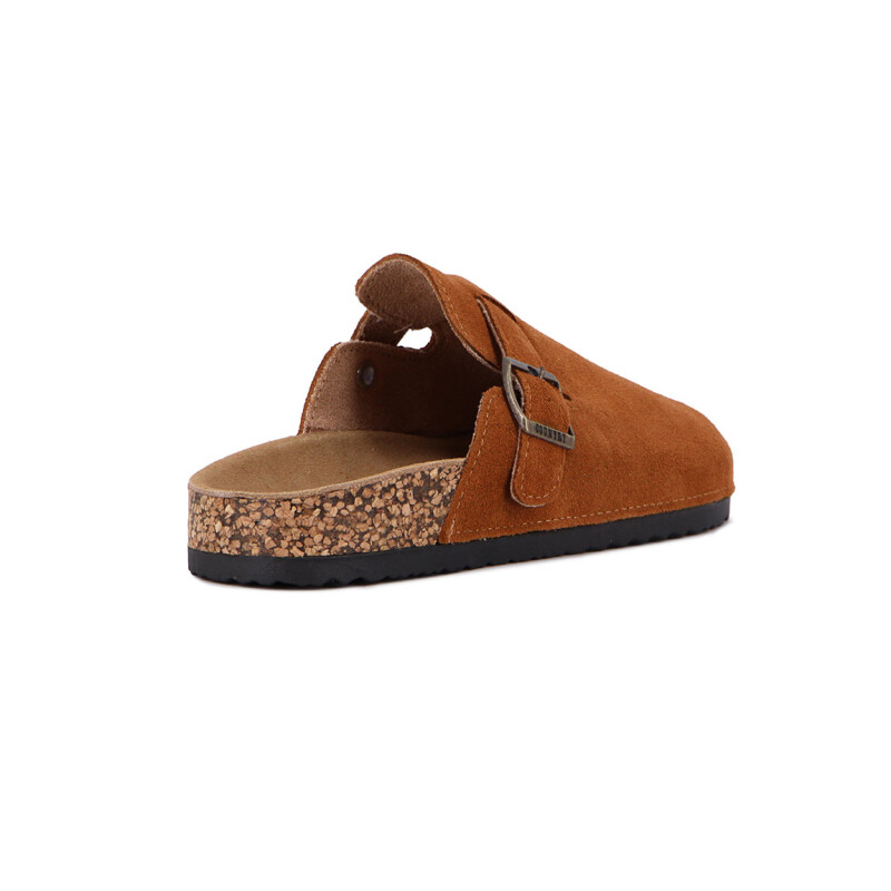 Zueco Country Cuero Mujer Camel