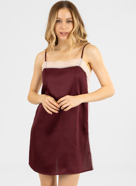 BURGUNDY LACE DRESS VINO