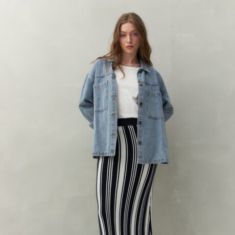 FALDA ROSALINE Blanco/Azul