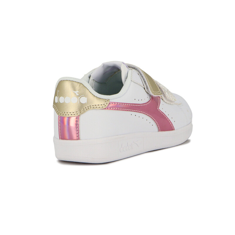 Diadora KNOCK ON Lifestyle Infantil / Blanco-Rosa Blanco-Rosado