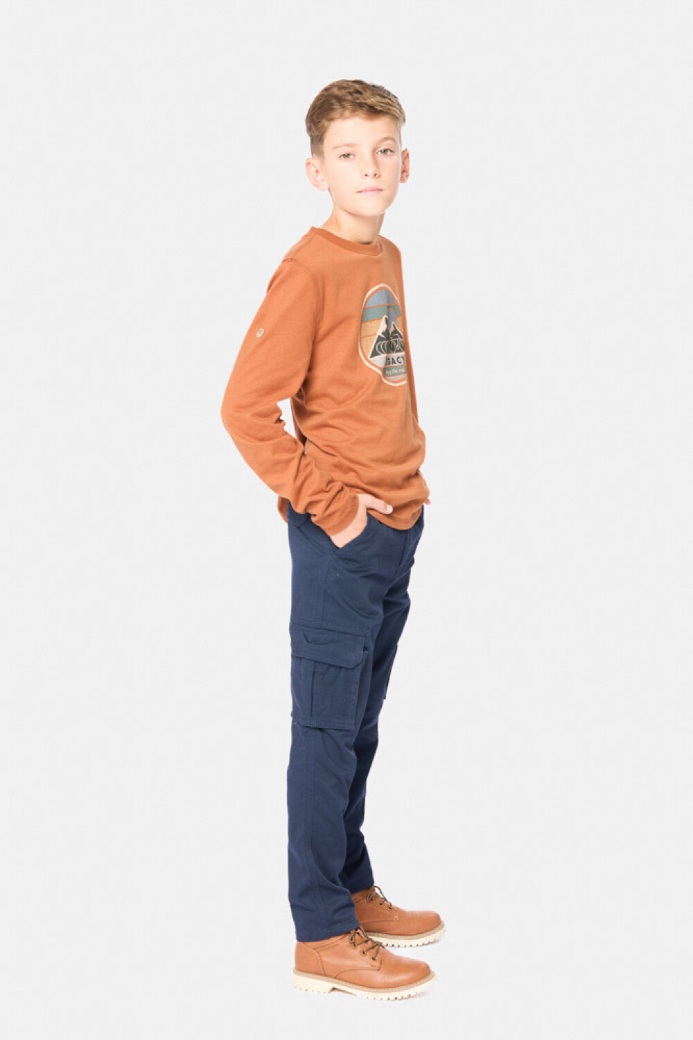 PANTALÓN CARGO Azul