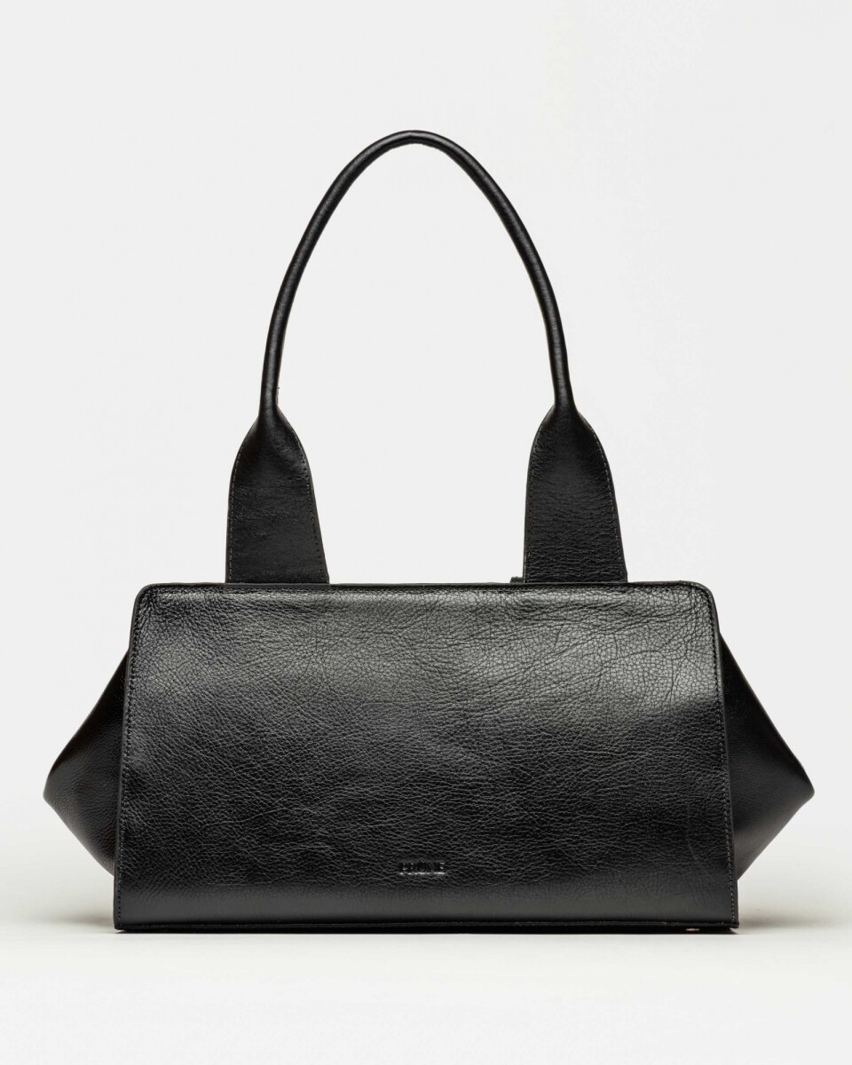 Bolso Mila en cuero liso - Negro 