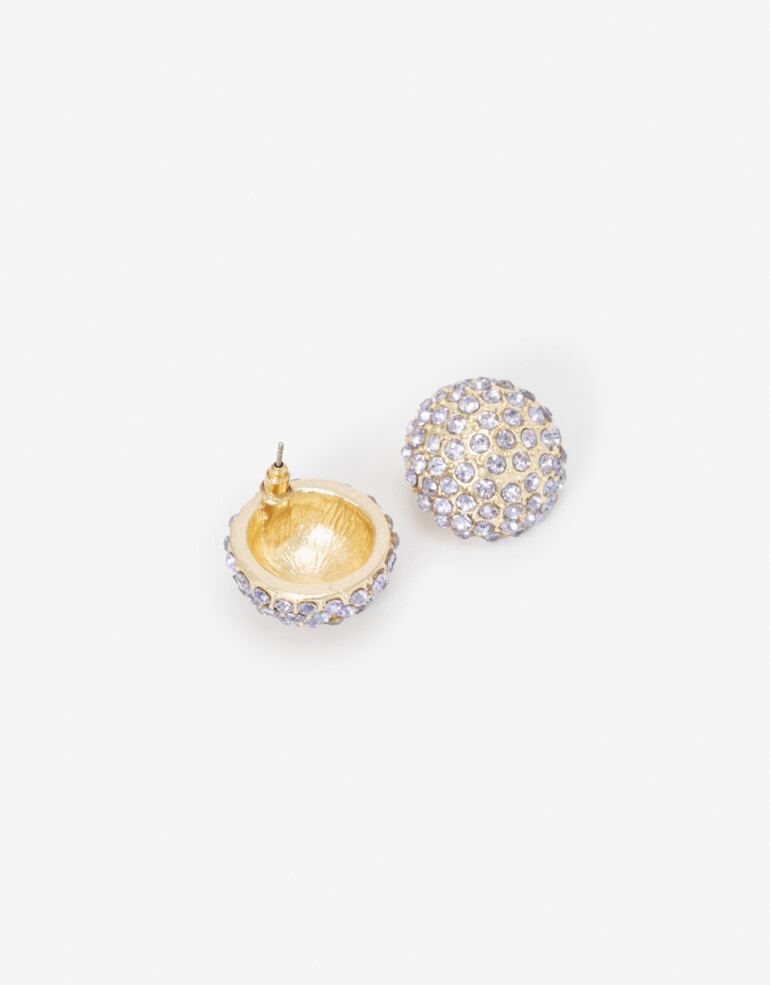 Aros Pasantes Strass Aro Pasante De Strass - Violeta Lila