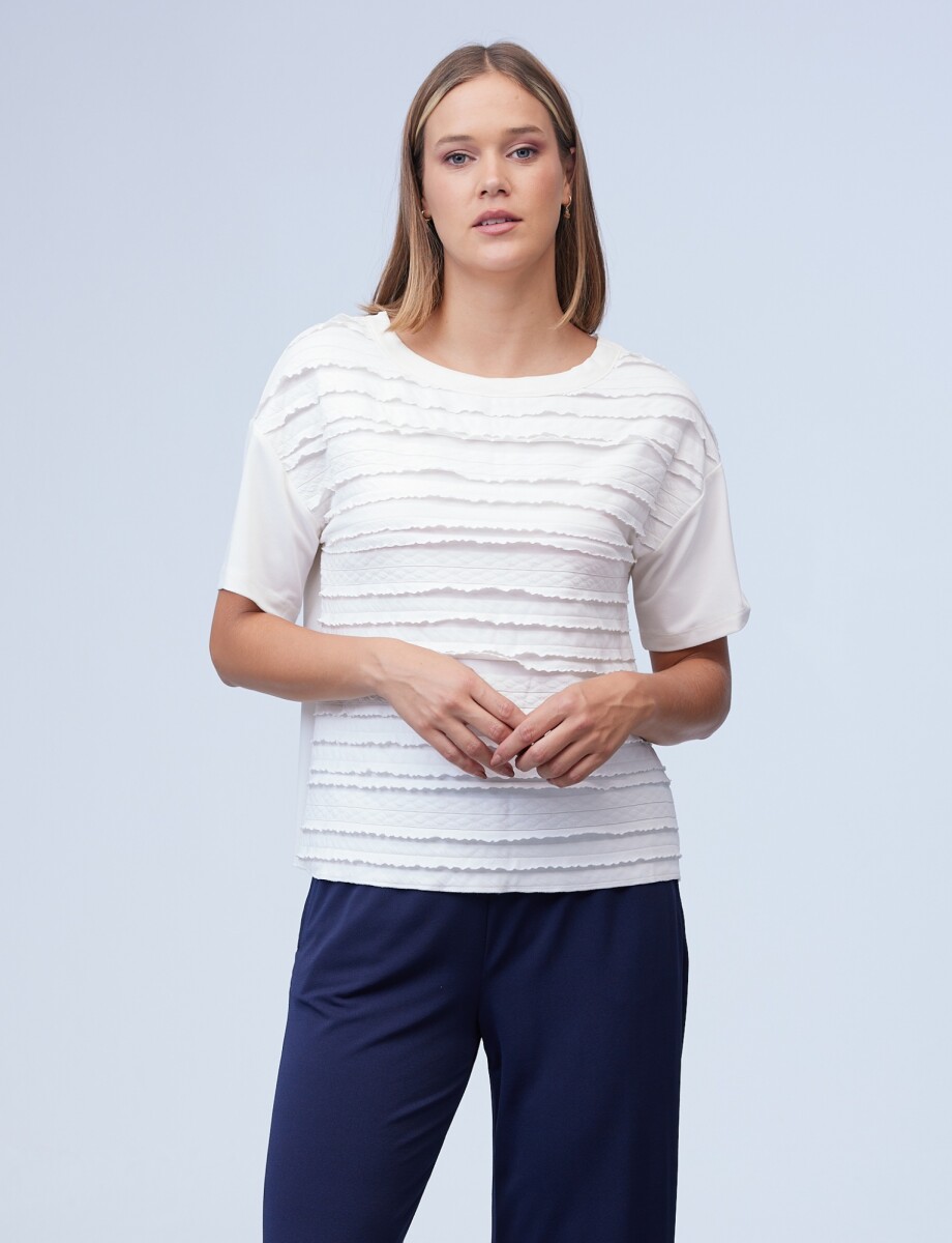 Blusa Textura - Crudo 