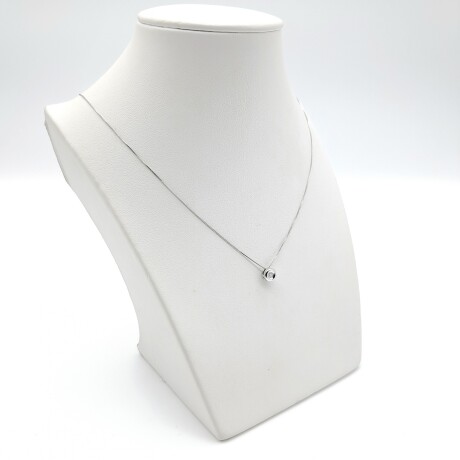 Conjunto de cadena y dije de plata 925 rodinada con circonia, PUNTO DE LUZ. Conjunto de cadena y dije de plata 925 rodinada con circonia, PUNTO DE LUZ.