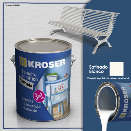 ESMALTE KROSER MATE 3EN1 BLANCO 4L ++ N/a