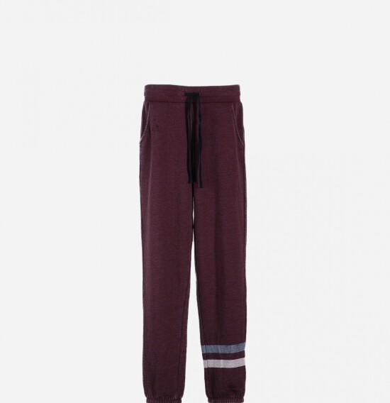 Pantalón deportivo con detalle BORDO