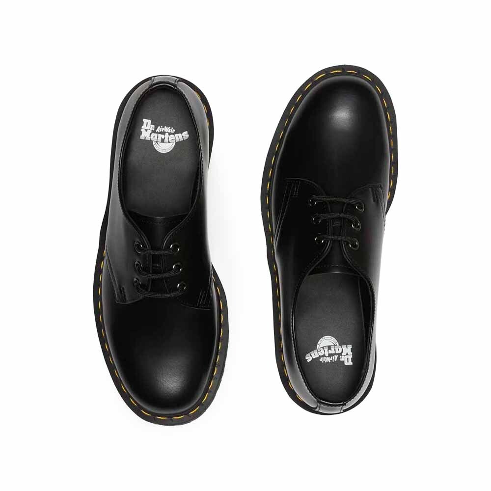 Zapatos Dr. Martens 1461 Quad Unisex Black Polished Smooth