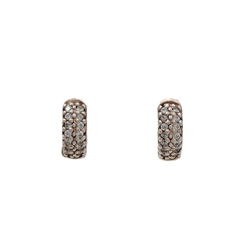 Caravanas Aro-Plata 925-Piedra zirconia-CA3023 Conpiedra