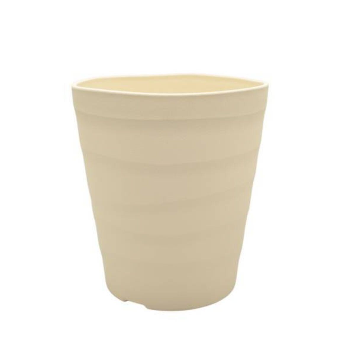 MACETA PLASTICA 17,5 X 19CM CREMA CON RELIEVE Maceta Plastica 17,5 X 19cm Crema Con Relieve