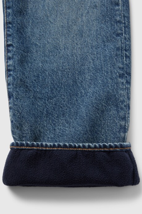 Jean 90S Loose Forrado Niño Medium Wash