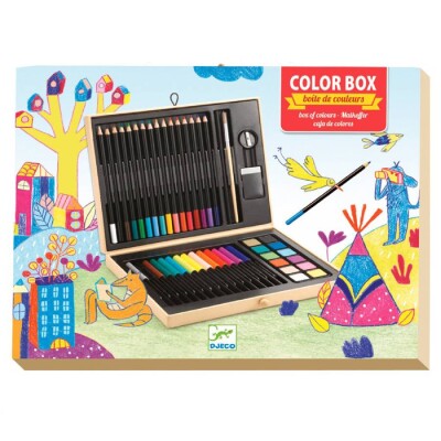 Kit Valija de colores y pintura Color box Djeco 47 piezas Kit Valija de colores y pintura Color box Djeco 47 piezas