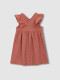 Vestido De Rayas Bicolor Coral Claro