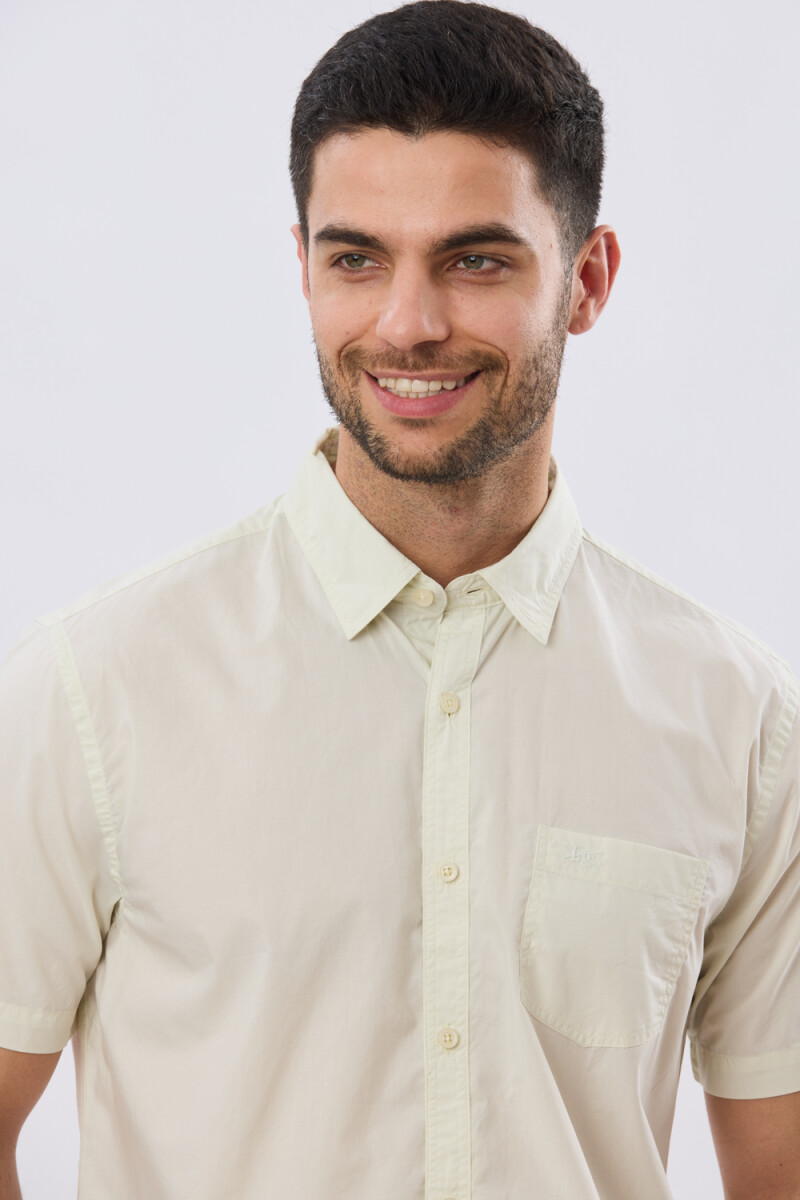 CAMISA LISA DE ALGODÓN - Pistacho 